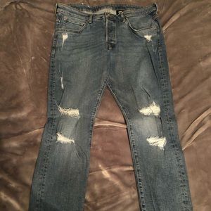 H&M skinny low waist Distressed Jeans sz 36/32